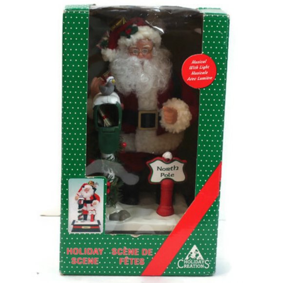 Christmas Holiday Scene Musical With Light Pre-owned It's Time - Picture 1 of 10